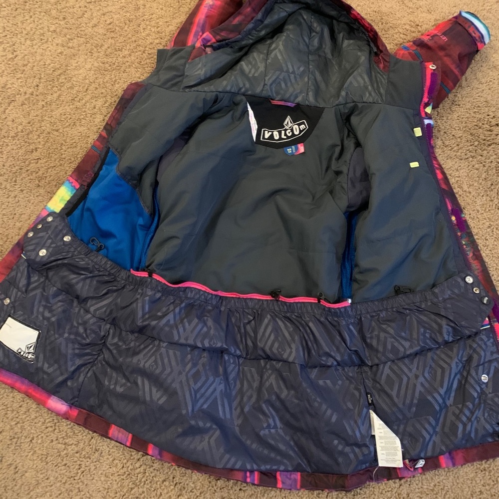 Volcom Red Multi-Color Ski Snow Jacket - Picture 3 of 5